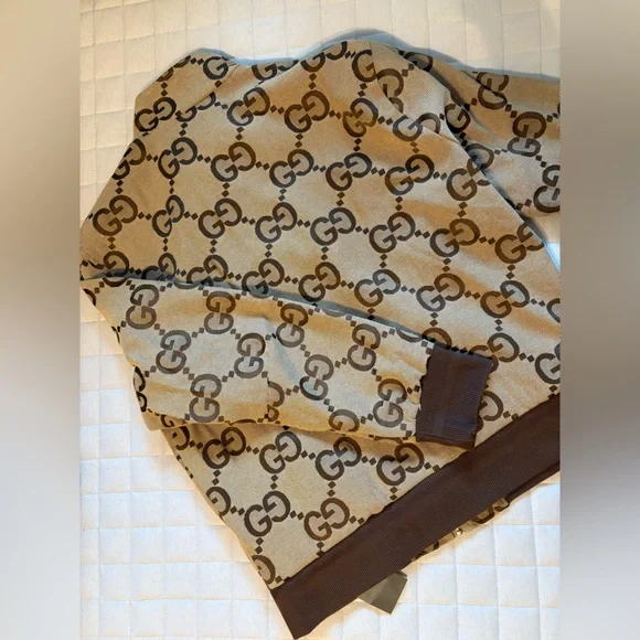 Gucci Jumbo GG Canvas - Tan/Beige Monogram Jacket